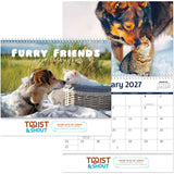 Full Colour Furry Friends Spiral Wall Calendar