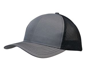 000973 Breathable Poly Twill Cap w/Honeycomb Mesh