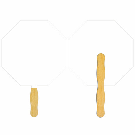 Octagon Glued Hand Fan (1 Side/ 1 imprint color)