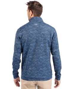 Cutter & Buck Traverse Stretch Camo Print Eco Quarter Zip Mens Pullover