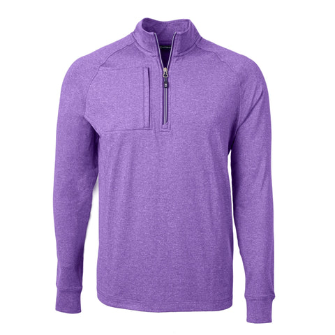 Cutter & Buck Adapt Eco Knit Heather Mens Quarter Zip Pullover
