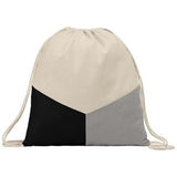 Triad - Multicolor Recycled Cotton Drawstring Bag