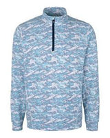 Cutter & Buck Traverse Stretch Camo Print Eco Quarter Zip Mens Pullover