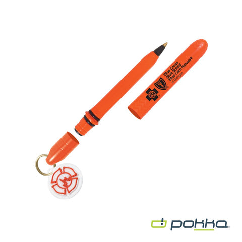 Pokka? Pocket Pen w/Dock & Gold Keyring & Charm