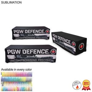 000558 Sublimated Table Cloth for 8' table, Drape style, 4 sided, Closed Back