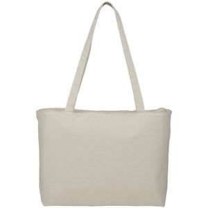 Zippered 10oz Cotton Canvas Shopper Tote