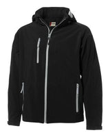 Clique Serac Stretch Softshell Hooded Full Zip Mens Jacket