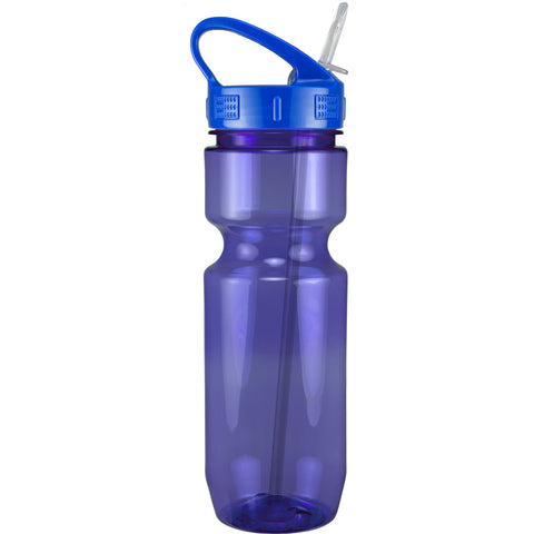 22 Oz. Translucent Bike Bottle w/ Sport Sip Lid and Straw
