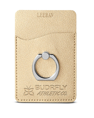 Leeman Shimmer Card Holder w/Metal Ring Phone Stand