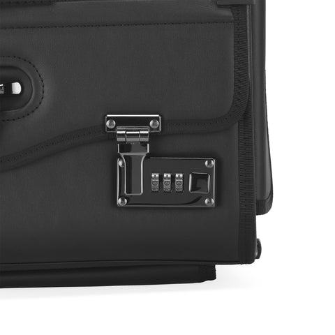 Bugatti Warren Business Case on Wheels w/Textured Vegan Leather