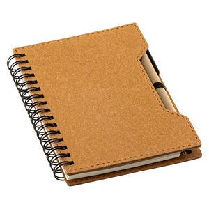 Agenda Recycled Spiral Notebook with Sticky Notes & Pen