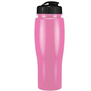24 Oz. Contour Bottle w/ Flip Top Lid - Solid Colors