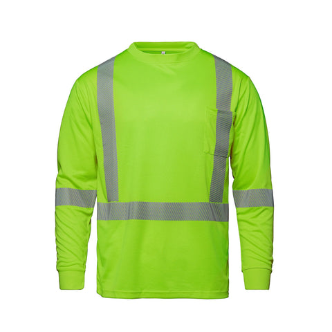 VOLT - Long Sleeve Hi-VIS T-Shirt with Segmented Stripes
