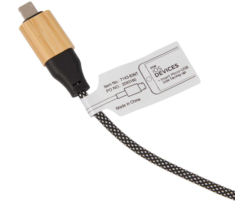 FSC® 100% Bamboo 5-in-1 100W Laptop Charging Cable