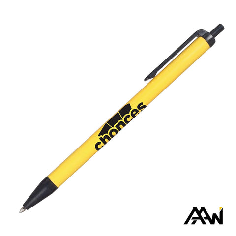 Value Slim Pen w/Glossy Colored Barrel - Matte Black Accent