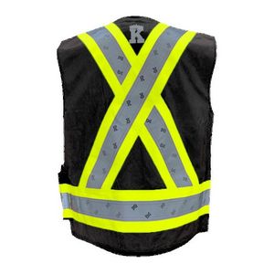 100% Cotton Black Supervisor Safety Vest