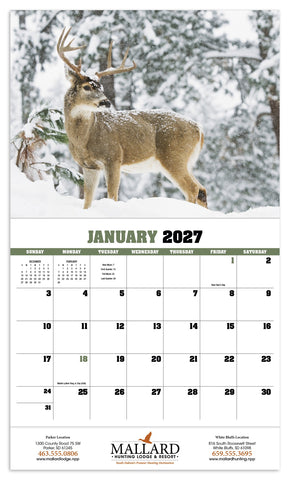 HotLine® Products Trophy Whitetail Deer Appointment Calendar - Stapled