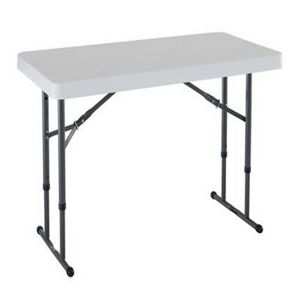 Sublimated Stretch Curved Fit Table Throw for 4ft Demo, Sampling Table, 3 sided, Open Back