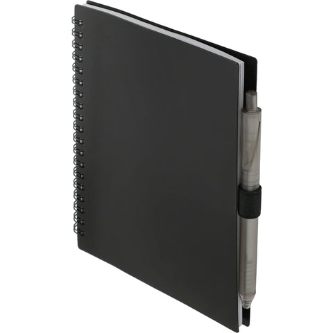 5.5'' x 7'' FSC® Recycled Spiral Notebook w/ rPET Pen