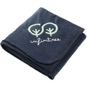 100% Recycled PET Fleece Blanket with RPET Pouch