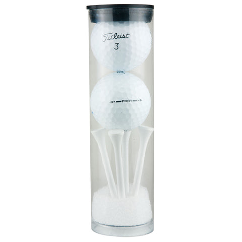 Two Ball Value Golf Gift Tube with Domed Imprint