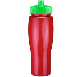 24 Oz. Contour Bottle w/ Push Pull Lid - Solid Colors