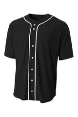 A4 Short Sleeve Full-Button Baseball Top