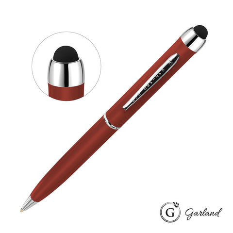 Garland® Stylus Matte Ballpoint Twist Pen - Chrome Accent