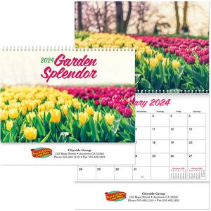 Full Colour Garden Splendor Spiral Wall Calendar