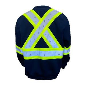 11 Oz. Navy Blue Polyester Microfleece Sweatshirt