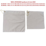 72 Hr Fast Ship - Colored Microfiber Dri-Lite Terry Golf Towel, Nofold, Sublimated (12"x12")