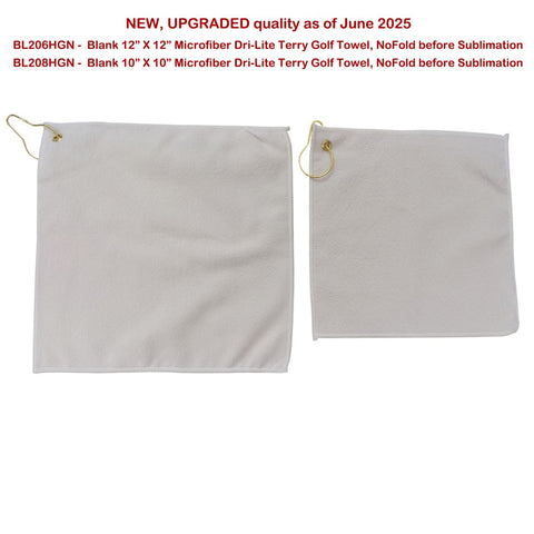 72 Hr Fast Ship - Colored Microfiber Dri-Lite Terry Golf Towel, Nofold, Sublimated (12