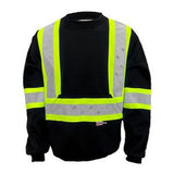 11 Oz. Black Polyester Microfleece Crewneck Sweatshirt