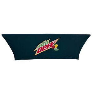48 Hr Quick Ship - Sublimated Stretch Curved Fit Table Throw for 8ft table, 4 sided, Closed back