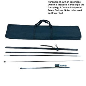 72 Hr Fast Ship - 10' Small Feather Flag Kit, Full Color Graphics One Side, Spike and Bag Included
