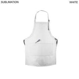 000575 Domestic made Bib Apron, 25x28, 2 Pockets, Adjustable Neck, Sublimated
