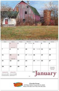 Full Colour Country Memories Spiral Wall Calendar