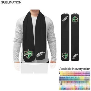 000555 Colored Microfleece Scarf, 8x60, Ultra Soft and Smooth, Sublimated Edge to Edge BOTH sides