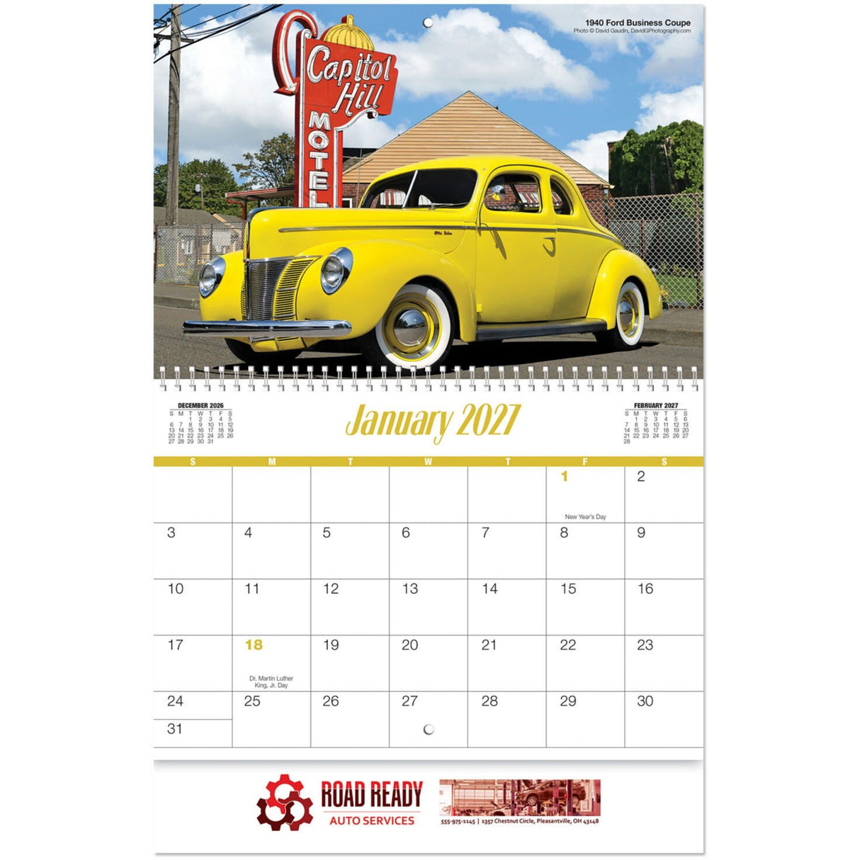 Full Colour Days Gone By Spiral Wall Calendar