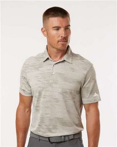 Adidas® Ultimate365 Textured Striped Polo Shirt