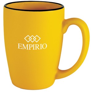 Houston 16oz matte yellow/black ceramic mug in Ripple gift box