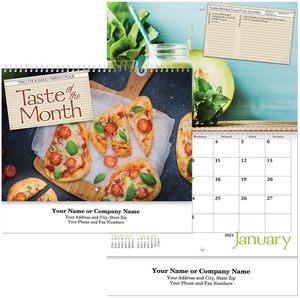 Taste Of The Month Spiral Wall Calendar