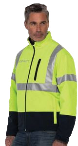 Custom Softshell Hi-Vis Jacket w/Chest Pocket