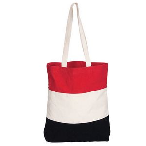 Tri-Colour Cotton Tote Bag