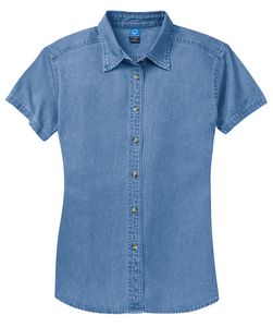 Port & Company® Ladies' Short Sleeve Value Denim Shirt