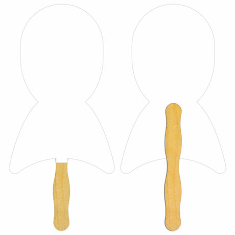 Ribbon Glued Hand Fan (1 Side/ Four Color Process Imprint)