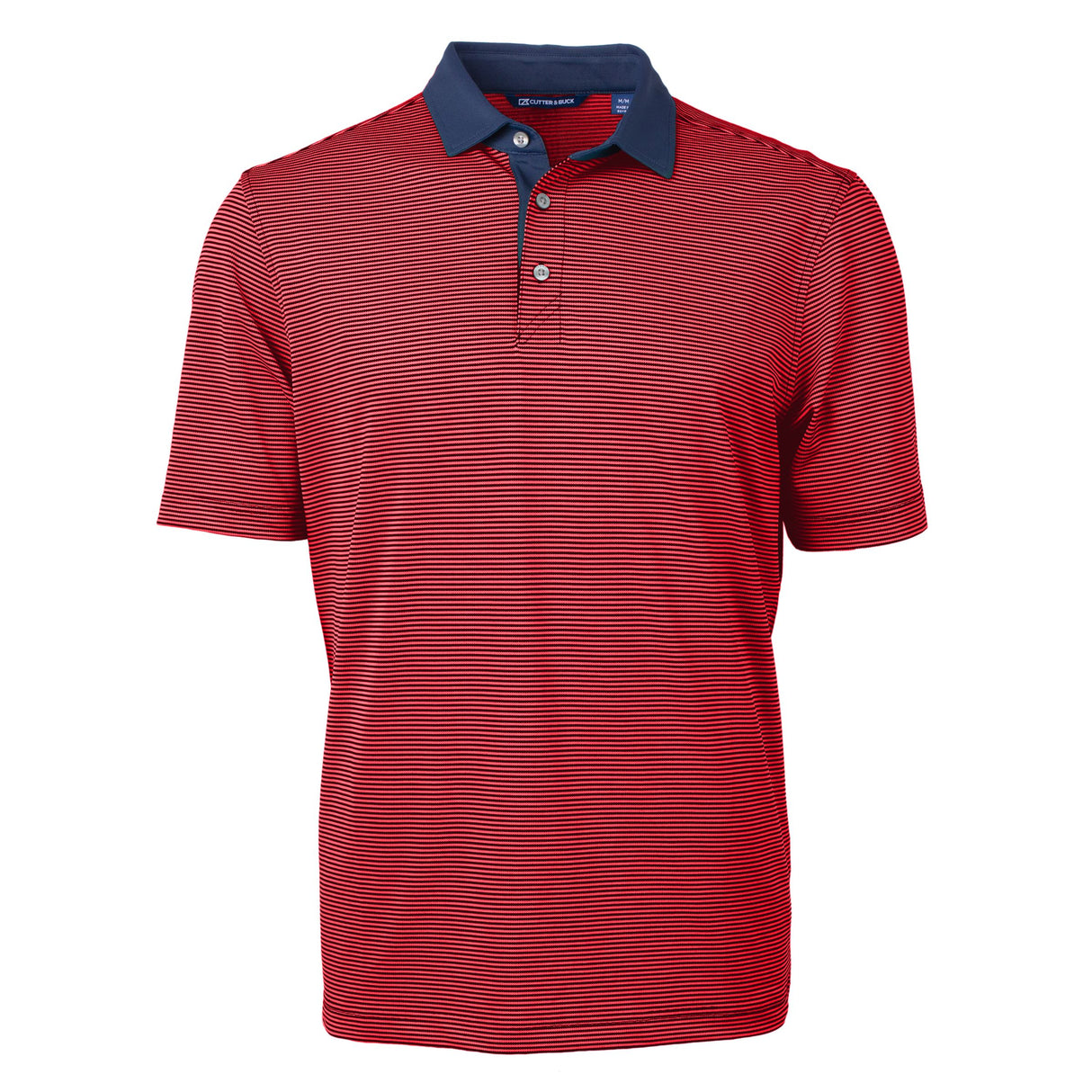 Cutter & Buck Virtue Eco Pique Micro Stripe Recycled Mens Polo