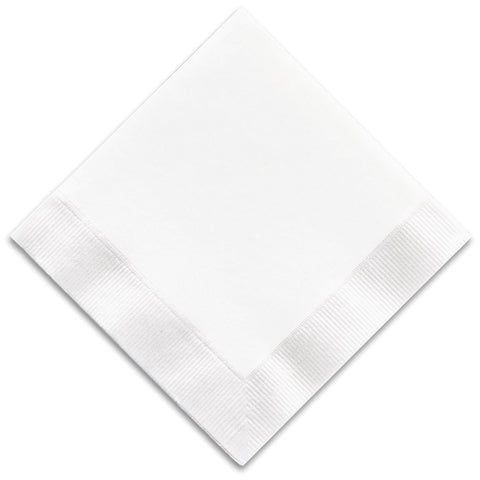 3 Ply White Beverage Napkin, Digital