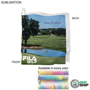 72 Hr Fast Ship - Microfiber Suede Shammy Golf Towel, Finished size 15x15, Sublimated
