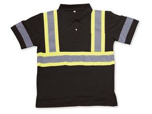 Black Polo Safety Shirt w/Collar